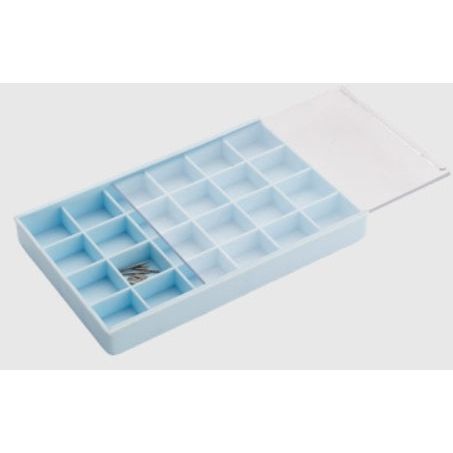 Load image into Gallery viewer, Scatola in plastica 24 scomparti cm. 19 x 13 x 2 - Plastic box with 24 compartments. 19 x 13 x 2 cm-0
