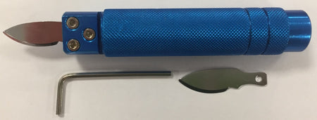 Coltello apricasse. manico in alluminio antiscivolo. 1 lama di ricambio - Watch case opener knife. non-slip aluminium handle + 1 spare blade-0