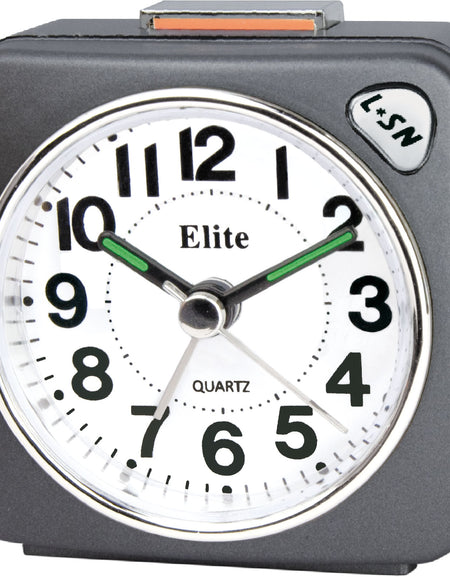 ELITE Sveglia silent con luce e snooze - ANTRACITE - Silent alarm clock with light and snooze - GREY-0