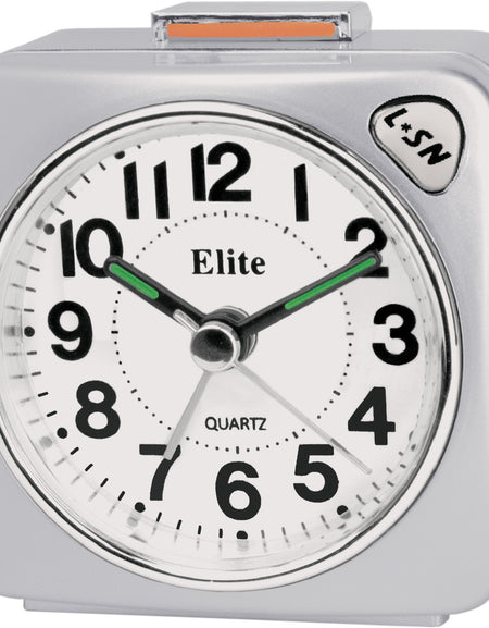 ELITE Sveglia silent con luce e snooze - ARGENTO - Silent alarm clock with light and snooze - SILVER-0