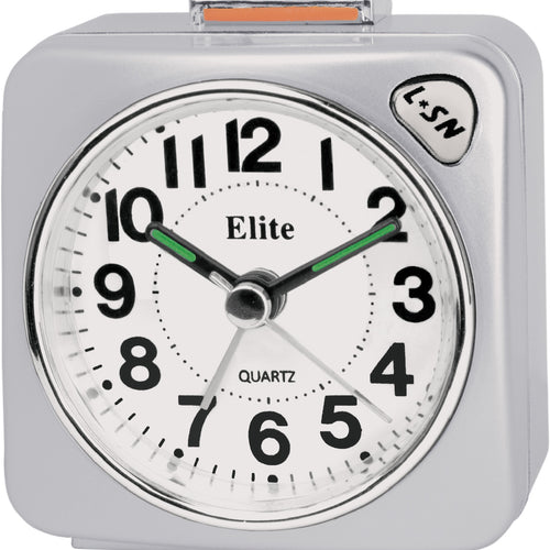 Load image into Gallery viewer, ELITE Sveglia silent con luce e snooze - ARGENTO - Silent alarm clock with light and snooze - SILVER-0
