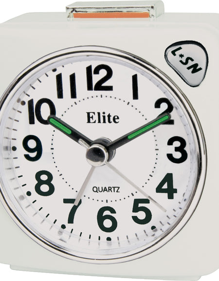 ELITE Sveglia silent con luce e snooze - BIANCO - Silent alarm clock with light and snooze - WHITE-0