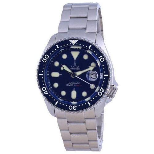 Load image into Gallery viewer, Ratio FreeDiver Blue Dial Sapphire Crystal Stainless Steel Automatic RTB202 Men&#39;s Watch
