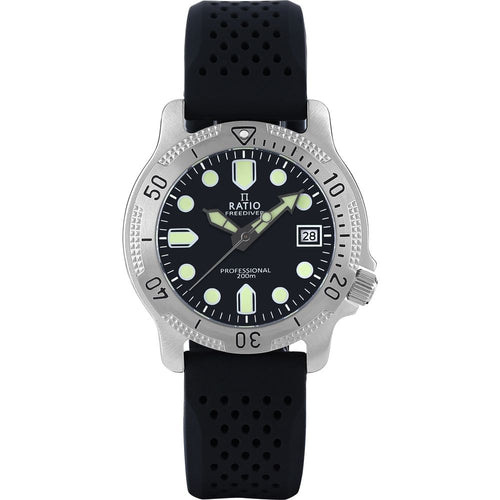 Load image into Gallery viewer, Ratio FreeDiver Professional Sapphire Black Dial Quartz RTF021 200M Men&#39;s Watch - An Exquisite Timepiece
