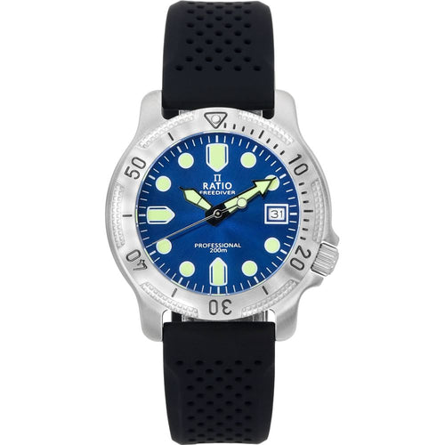 Load image into Gallery viewer, Ratio FreeDiver Professional Sapphire Blue Sunray Dial Quartz RTF023 200M Men&#39;s Watch: A Masterpiece of Diving Elegance
