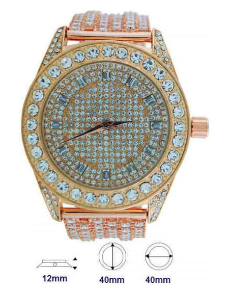 CZÂ Watch with Crystal Band - Elegance Redefined