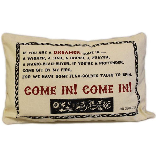 Load image into Gallery viewer, CUSCINI LETTERARI - Copricuscino in Juta lavata / Cotton pillow case  COME IN! - Size 38x25cm-0
