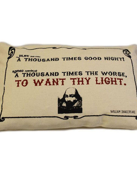 CUSCINI LETTERARI - Copricuscino in Juta lavata / Cotton pillow case  WANT THY LIGHT - Size 38x25cm-0