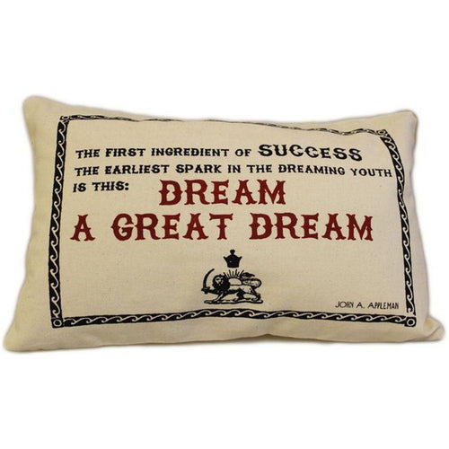 Load image into Gallery viewer, CUSCINI LETTERARI - Copricuscino in Juta lavata / Cotton pillow case  GREAT DREAM - Size 38x25cm-0
