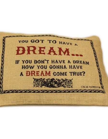 CUSCINI LETTERARI - Copricuscino in Juta lavata / Juta washed pillow case DREAM - Size 38x25cm-0