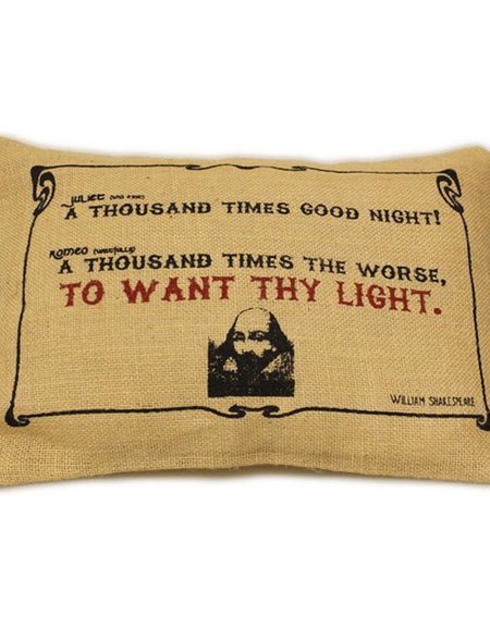CUSCINI LETTERARI - Copricuscino in Juta lavata / Juta washed pillow case WANT THY LIGHT - Size 38x25cm-0