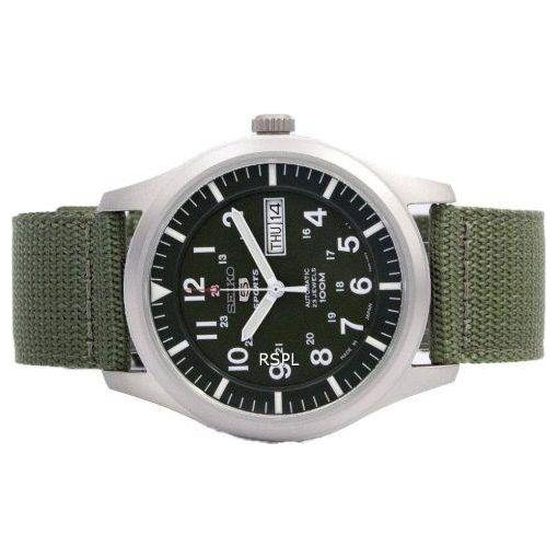 Seiko 5 Military Automatic Sports SNZG09 SNZG09K1 SNZG09K Men's Watch - Green Dial