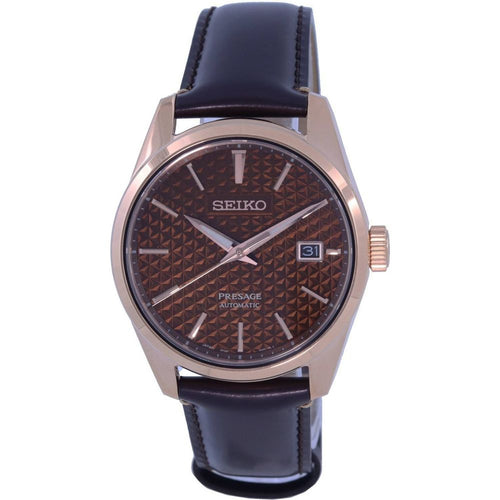 Load image into Gallery viewer, Seiko Presage Sharp Edge Brown Dial Automatic SPB170 Men&#39;s Watch: Elegance Redefined
