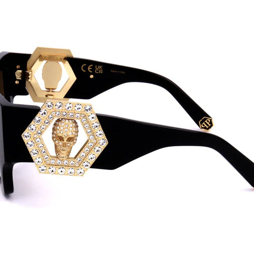 Load image into Gallery viewer, PHILIPP PLEIN SUNGLASSES Mod. SPP103S SHINY GREY GOLD-1
