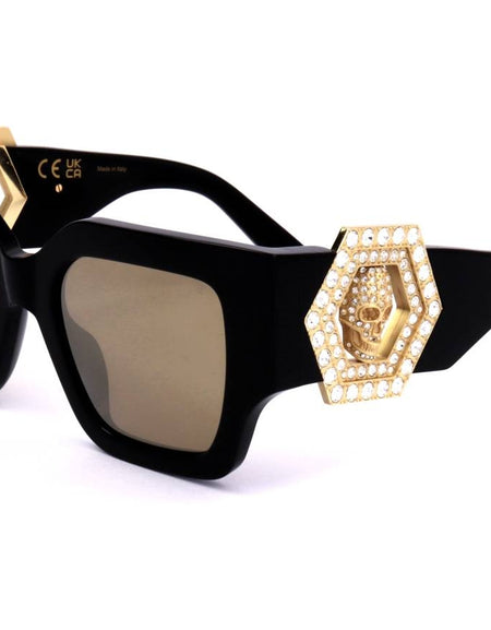 PHILIPP PLEIN SUNGLASSES Mod. SPP103S SHINY GREY GOLD-0