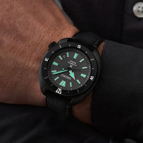 Load image into Gallery viewer, SEIKO PROSPEX Mod. DIVERS - BLACK SERIE NIGHT VISION TORTUGA AUTOMATIC - LIMITED EDITION-3
