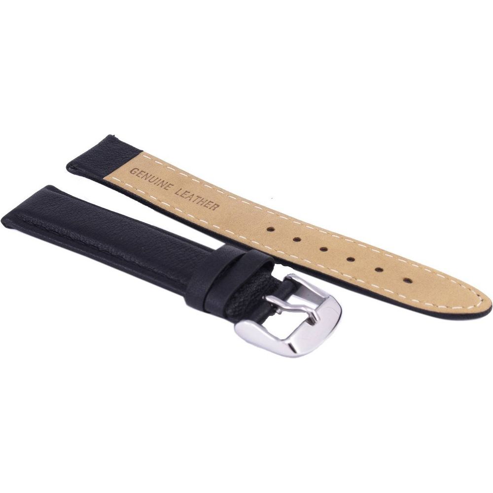 Black Ratio Brand Leather Watch Strap 18mm - Elevate Your Timepiece Elegance