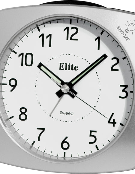 ELITE Sveglia silent con luce e snooze - ARGENTO - Silent alarm clock with light and snooze - SILVER-0