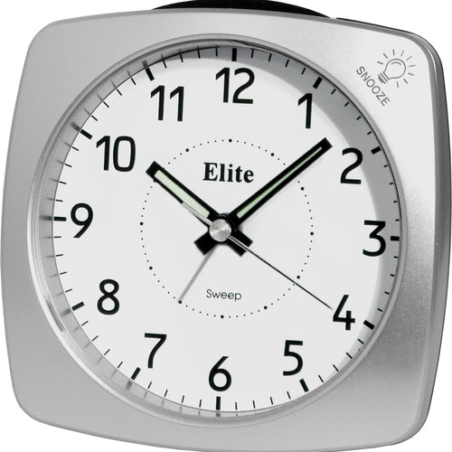 Load image into Gallery viewer, ELITE Sveglia silent con luce e snooze - ARGENTO - Silent alarm clock with light and snooze - SILVER-0
