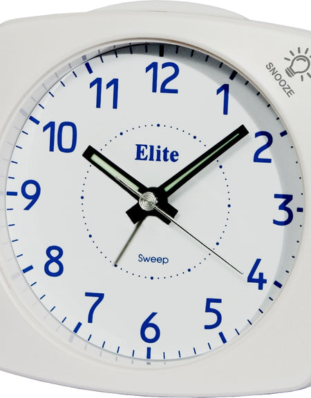 ELITE Sveglia silent con luce e snooze - BIANCO - Silent alarm clock with light and snooze - WHITE-0
