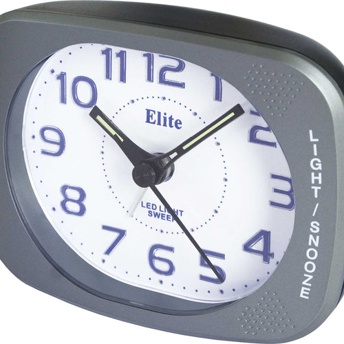 Load image into Gallery viewer, ELITE Sveglia silent con luce LED e snooze - ANTRACITE - Silent alarm clock with LED light and snooze - GREY-0

