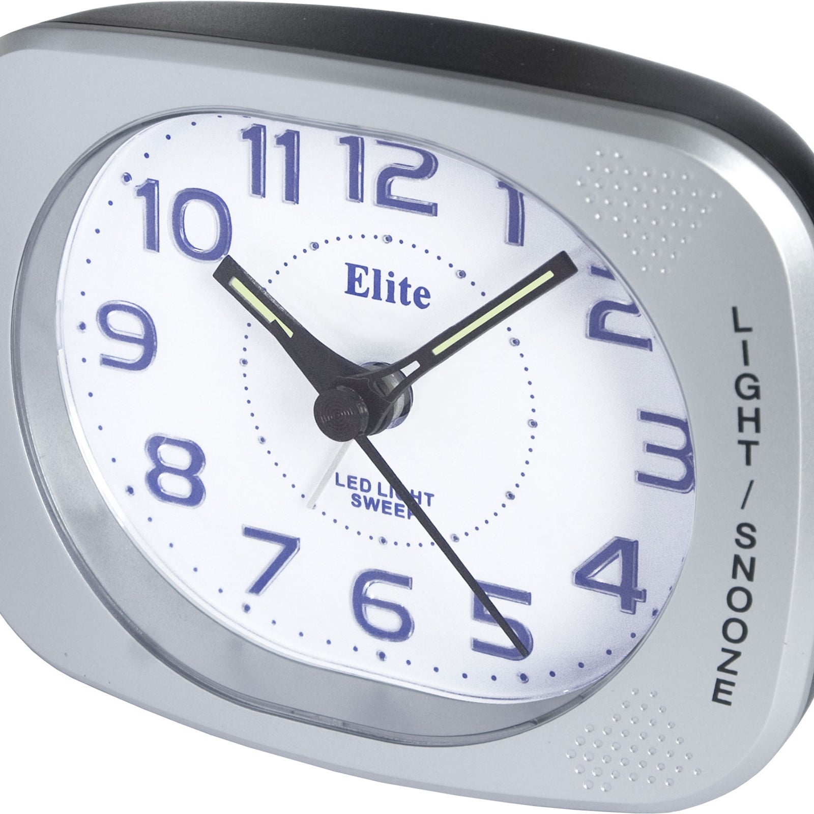 ELITE Sveglia silent con luce LED e snooze - ARGENTO - Silent alarm clock with LED light and snooze - SILVER-0