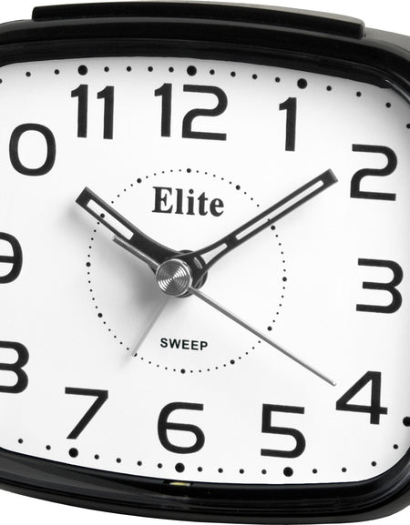 ELITE Sveglia silent con luce LED e snooze - NERO - Silent alarm clock with LED light and snooze - BLACK-0