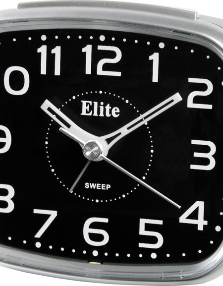 ELITE Sveglia silent con luce LED e snooze - ARGENTO - Silent alarm clock with LED light and snooze - SILVER-0