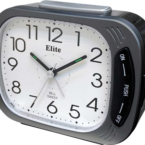 Load image into Gallery viewer, ELITE Sveglia silent. suoneria su campanello. luce. snooze - ANTRACITE - Silent alarm clock. bell ring. light. snooze - GREY-0
