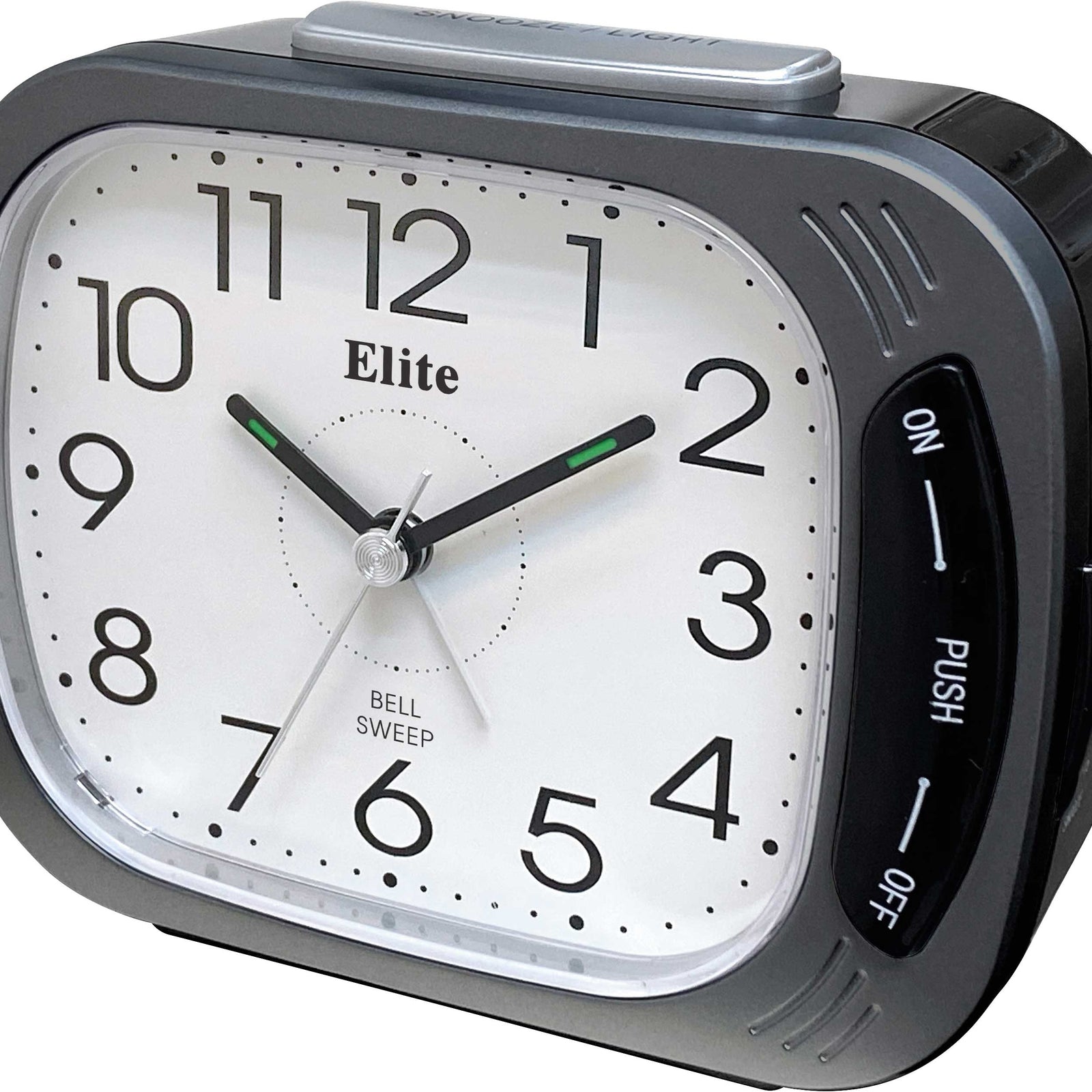ELITE Sveglia silent. suoneria su campanello. luce. snooze - ANTRACITE - Silent alarm clock. bell ring. light. snooze - GREY-0