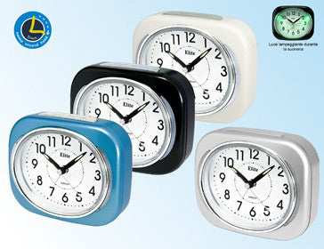 ELITE SVEGLIA ANALOGICA BIANCA / WHITE ALARM CLOCK-0