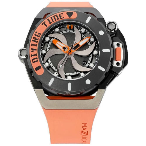 Load image into Gallery viewer, Mazzucato RIM Scuba Orange Reversible Twin Dial Automatic Watch
