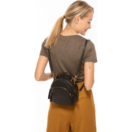 Load image into Gallery viewer, Amanda Black Leather Convertible Backpack Purse
