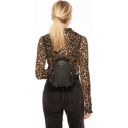 Load image into Gallery viewer, Amanda Black Leather Convertible Backpack Purse
