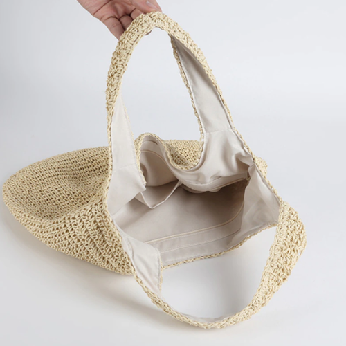 Load image into Gallery viewer, Summer Shoulder Straw Tote
