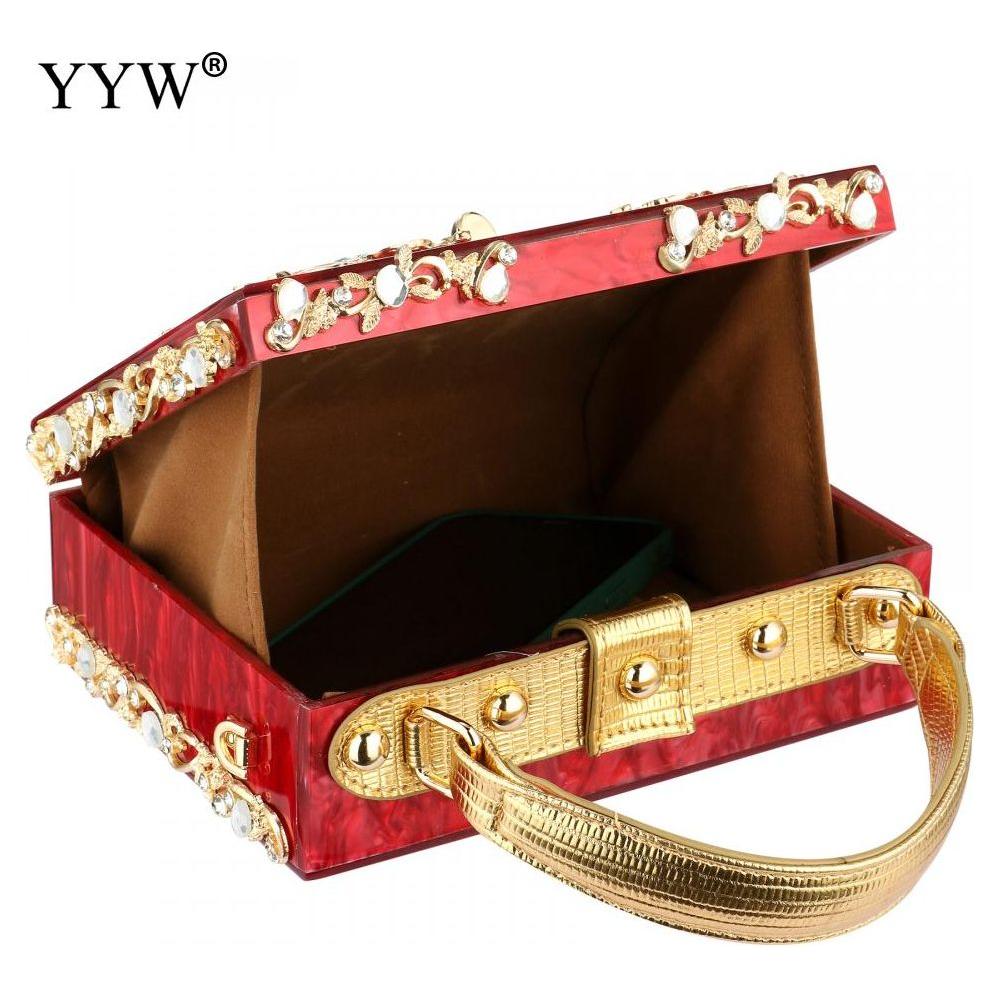 Acrylic Handbags Women 2022 Fashion Flower Shoulder Bags Evening Party