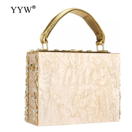 Load image into Gallery viewer, Acrylic Handbags Women 2022 Fashion Flower Shoulder Bags Evening Party
