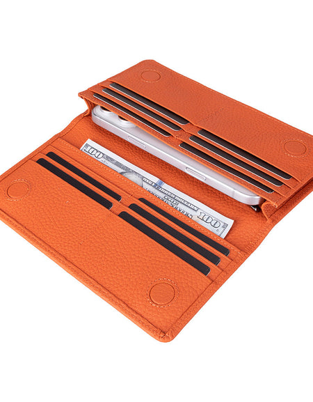 Sedona Leather Unisex Wallet – Genuine Leather Wallet with Phone Pocket & Card Organizer-1