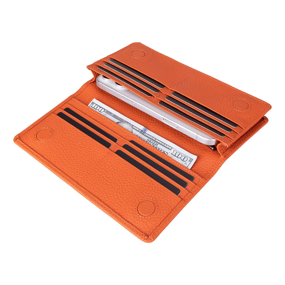 Sedona Leather Unisex Wallet – Genuine Leather Wallet with Phone Pocket & Card Organizer-1