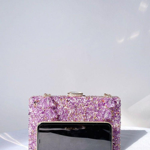 Load image into Gallery viewer, Jeweled Handbag 2022 New Stone Pattern Acrylic Evening Bag Crossbody
