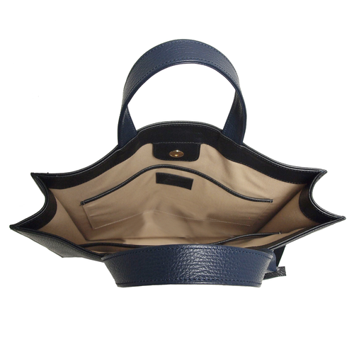 Load image into Gallery viewer, Pebbled Leather Briefcase Tote Bag Black
