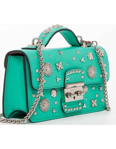 SUSU The Hollywood Green Purse with Studs