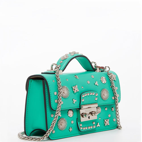 Load image into Gallery viewer, SUSU The Hollywood Green Purse with Studs
