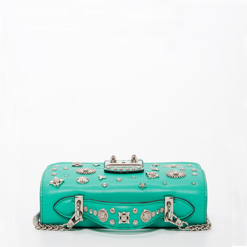 Load image into Gallery viewer, SUSU The Hollywood Green Purse with Studs
