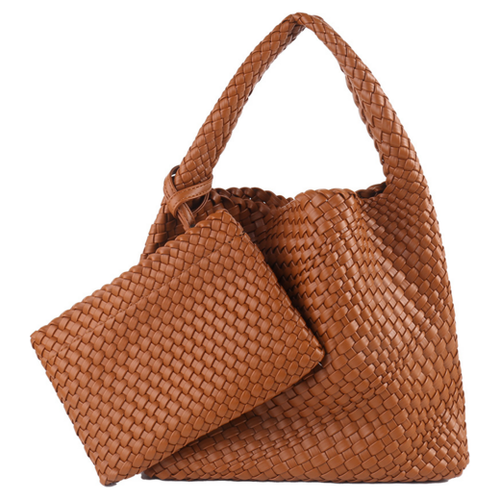 Load image into Gallery viewer, Commuter Hobo Bag Large Woven Purse 2 in 1
