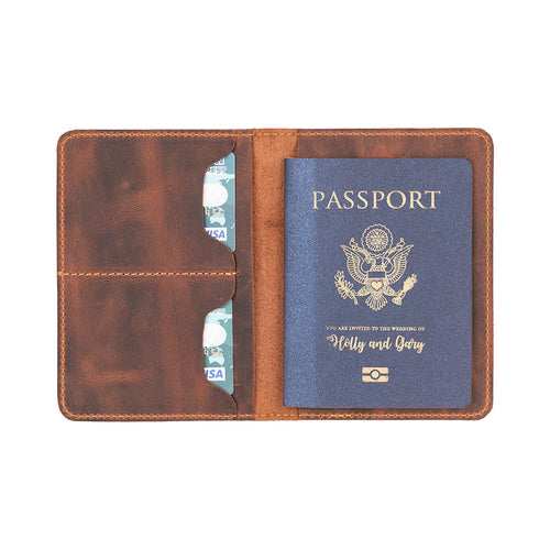 Load image into Gallery viewer, Tempe Genuine Leather Passport Holder - Handcrafted Travel Document Organizer-0
