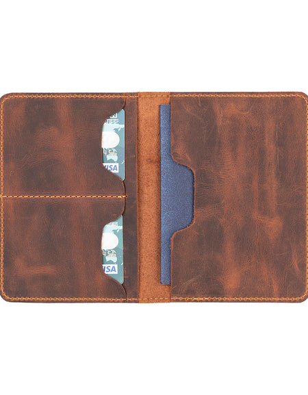 Tempe Genuine Leather Passport Holder - Handcrafted Travel Document Organizer-1