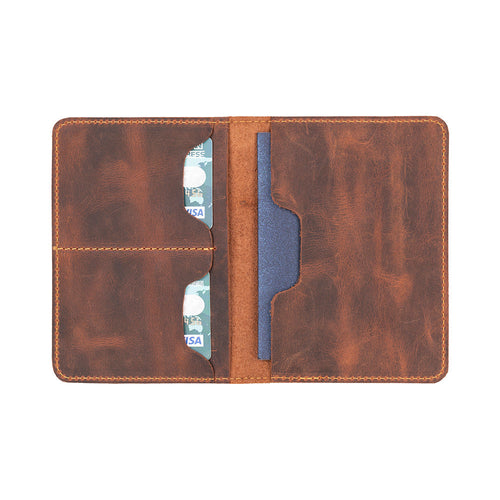 Load image into Gallery viewer, Tempe Genuine Leather Passport Holder - Handcrafted Travel Document Organizer-1

