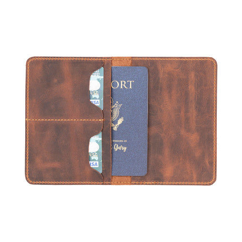 Load image into Gallery viewer, Tempe Genuine Leather Passport Holder - Handcrafted Travel Document Organizer-2
