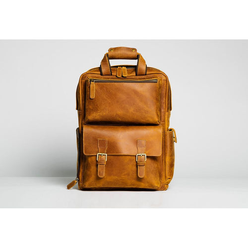 Load image into Gallery viewer, The MANN Bag | Large Capacity Leather Camera Backpack
